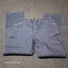 * Vintage Rustler No Wash Denim Bootcut Jeans Men Size 38x32 Blue 100% Cotton