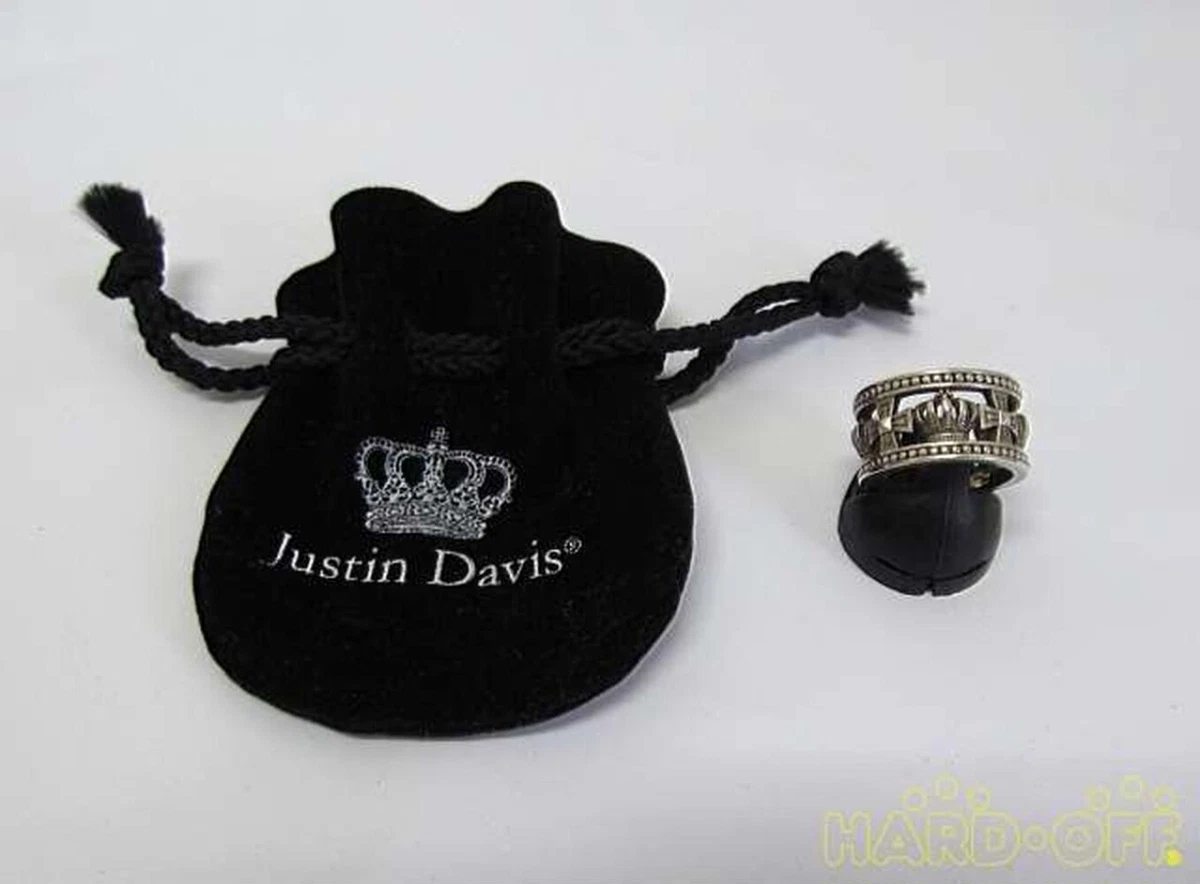 Used Justin Davis Silver 925 Medieval Wedding Band Ring Size JP8
