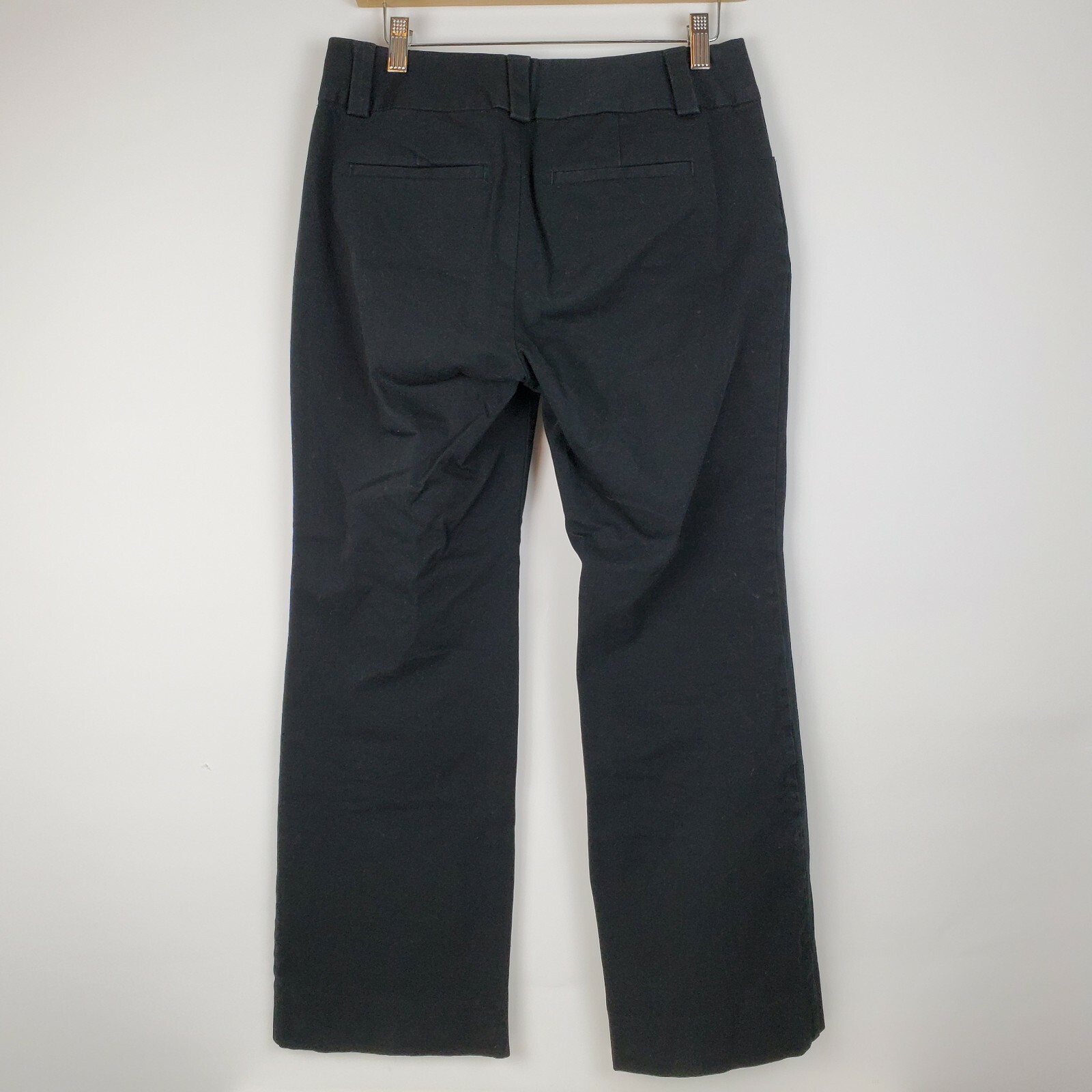 GAP Women's Work Career Pants Sz 6A Black Curvy Fit Flared Leg Stretch