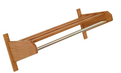 Wooden Mallet 34 Inch Coat And Hat Rack Uses Small Hook Hangers