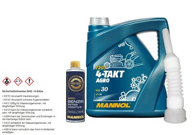 4L MANNOL 4-Takt AGRO SAE 30 API SG + Ester Additive & Auslaufrohr