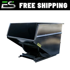 3 YD HEAVY DUTY- WRIGHT SELF DUMPING HOPPER-TRASH-DEMO-RECYCLING-FREE SHIPPING