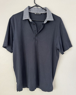 Travis Matthew Golf Polo Shirt Mens Size M Short Sleeve Charcoal Pima Cotton