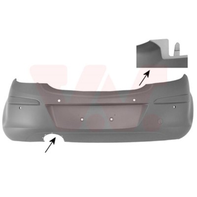 VAN WEZEL Stoßfänger Stoßstange hinten für Opel Corsa D S07 1.2 1.4 1.7 CDTi