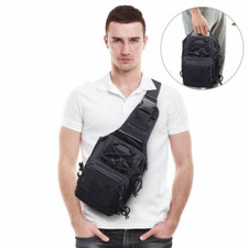 Tactical Sling Bag Military MOLLE Crossbody Pack Chest Shoulder Backpack