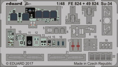 Eduard 1/48 Sukhoi Su-34 Fullback Cockpit (Hobby Boss) FE824