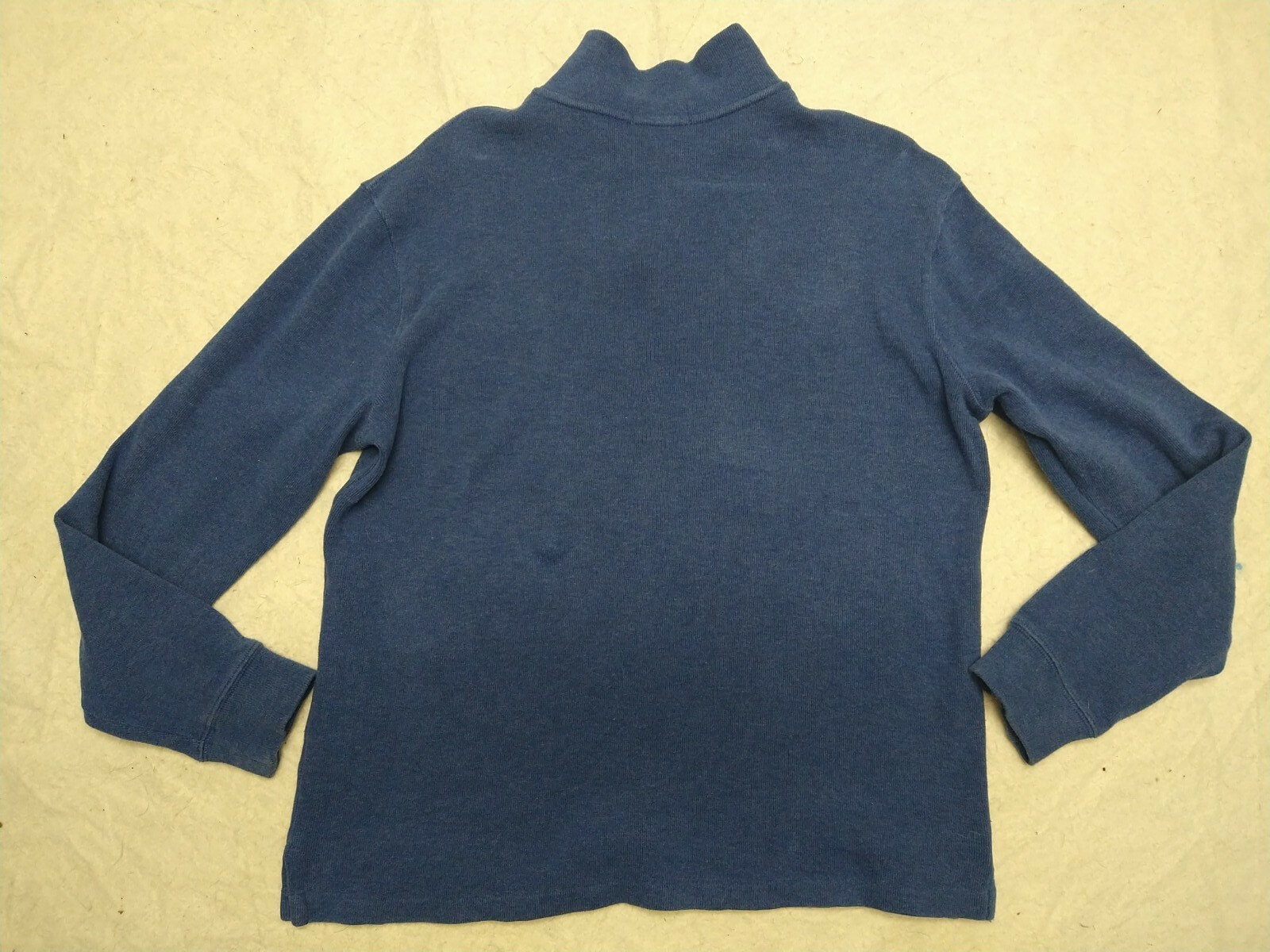 Polo Ralph Lauren Half Zip solid blue Sweater Men… - image 4