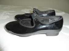 Danskin Now Mary Jane Black Tap Shoes Size 1 no tie