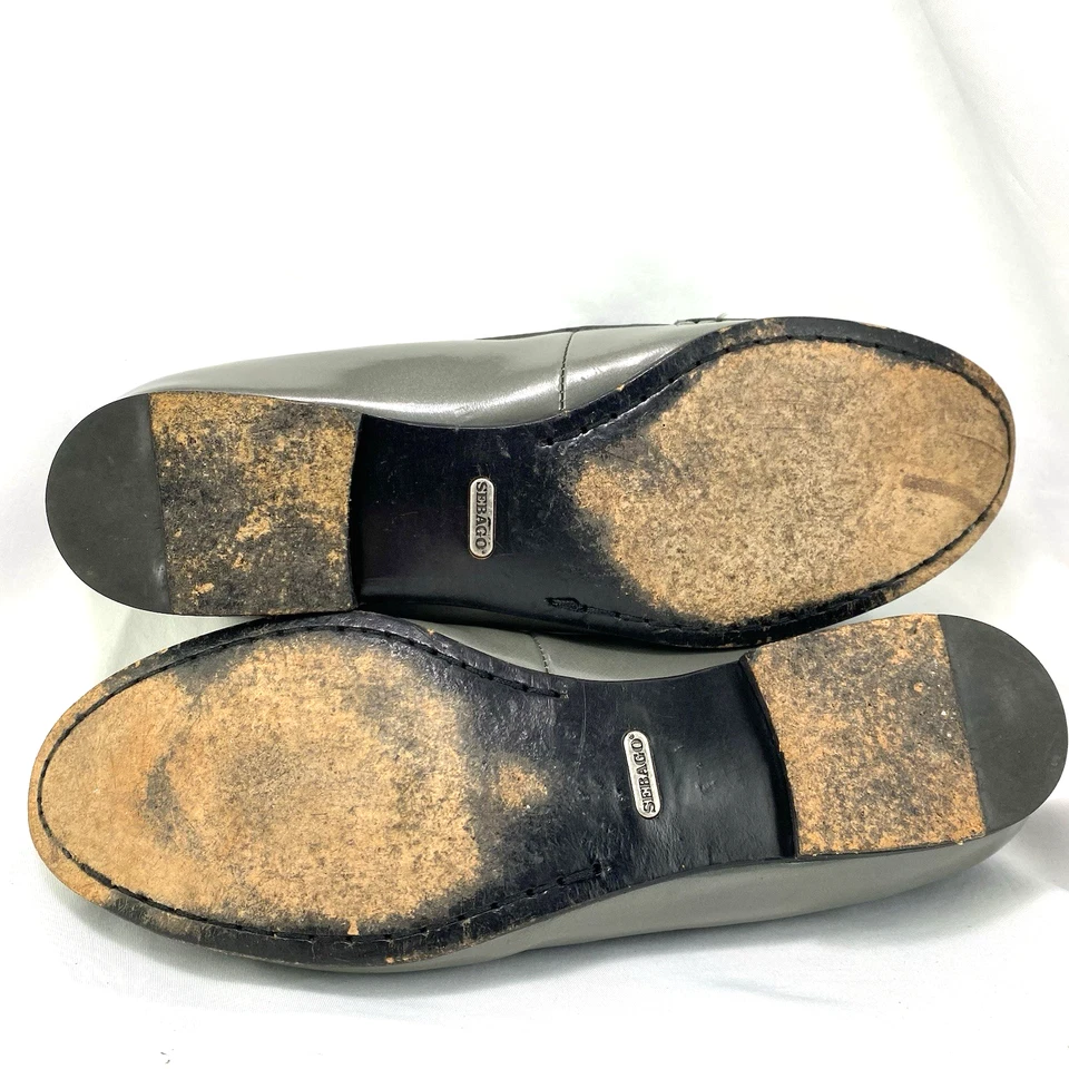 Sebago Women's Size 7M Darling Gray Patent Leather Classic Penny Loafers Shoes - Image 3 of 4