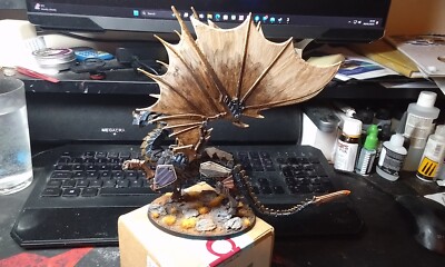 Reaper Bones Wymgear Clockwork Dragon 77177 Dark Heaven Miniatures Painted