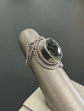 Beautiful Sterling Silver Quartz Ring Size 6