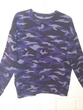 NWOT ATHLETA Size Small Sweatshirt Oversized Long Sleeve Top Super Soft Blue Cam