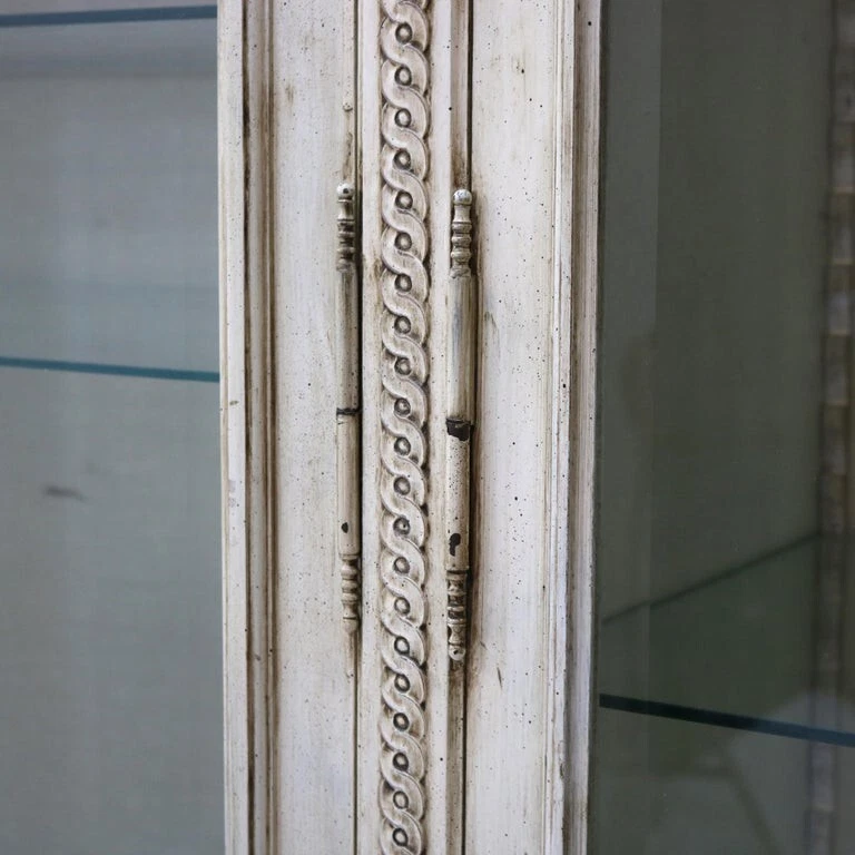 French Provincial Louis XVI Style Three-Door China Cabinet C1920 - Image 3 of 4