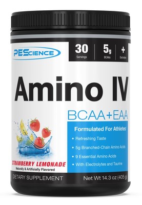 New PEScience Amino IV Strawberry Lemonade - 30 Servings Exp 12/2024