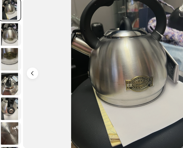 Brandani Italy Whistling Tea Kettle 3qt. Black Soft Touch Handle