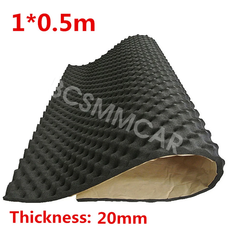 39X19in 20mm Car Bonnet Sound Proofing Hood Insulation Deadener Mat Foam Shield - Image 3 of 4
