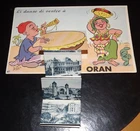 Old postcard ORAN circa 01091933 SYSTEM MAP WITH 10 PHOTOS TO DISCOVER
