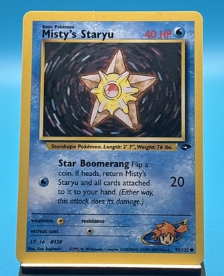 Misty s Staryu Pokemon TCG 92/132 | Common | Gym Challenge | LP
