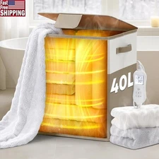 Portable Towel Warmer Waterproof 40L Fast Heating Adjustable Timer Gift New