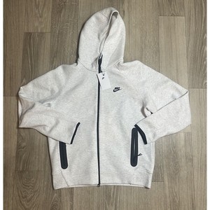 Nike Tech Fleece Windrunner Mens Heather Grey Zip Up Hoodie (FB7921-051) Sz L