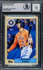 Jeremy Pena Auto 2022 Topps Archives RC 280 Astros Auto GM 10 Beckett #16543494