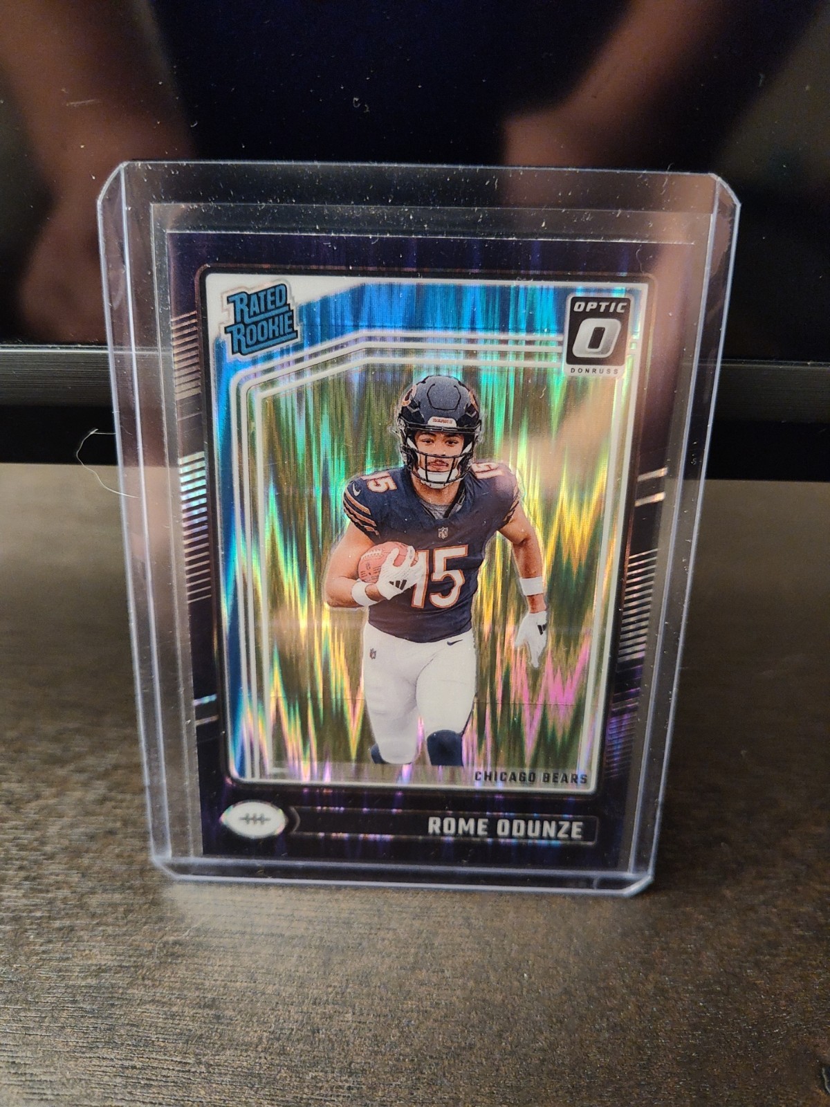 2024 Panini Donruss Optic -Rated Rookie Rome Odunze #286 Purple Shock Prizm (RC)