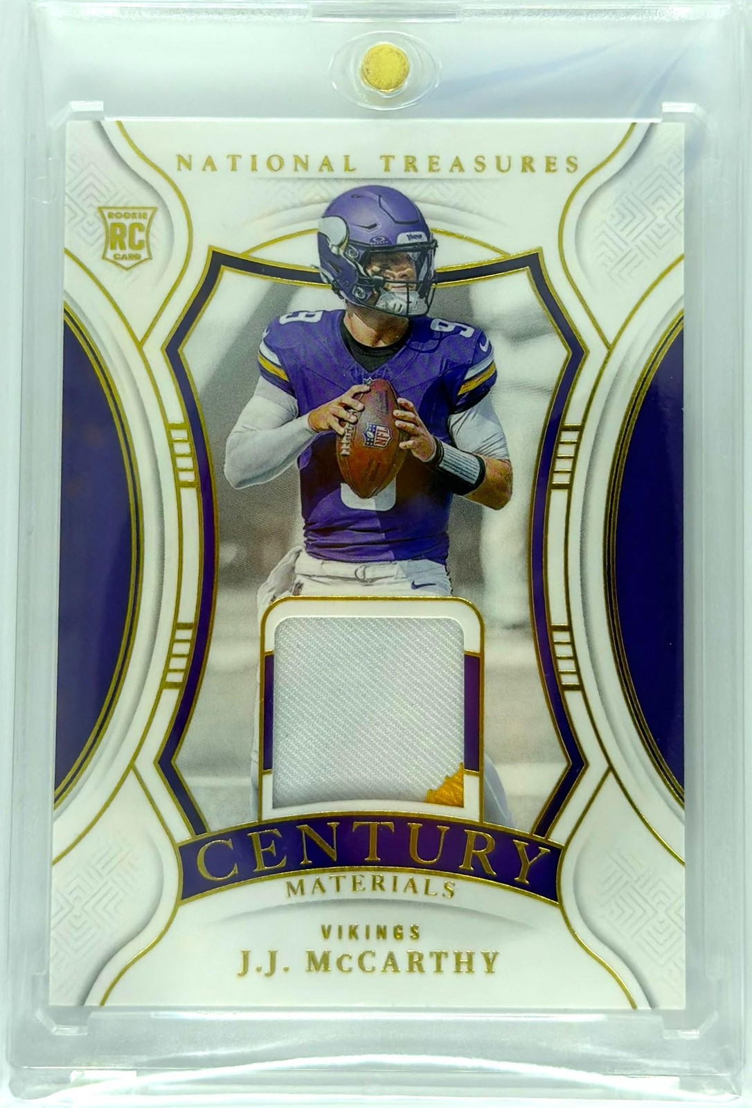 2024 National Treasures #CM-JMC J.J. McCarthy 2/49 RC Century Materials Gold