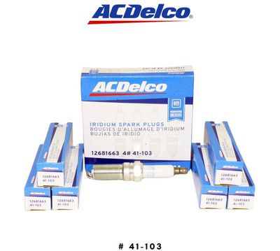 6 Pack Iridium Spark Plugs 41-103 12681663 Fit GM ACDelco Replacement