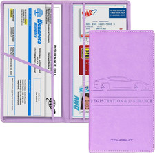 Car Registration Insurance Card Holder, Purple