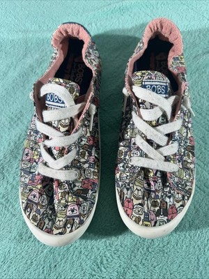 Skechers Bobs Sneakers Beach Bingo Rovers Rally Dogs Multicolor womans size 10
