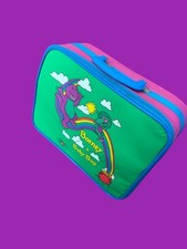 Vintage Barney Baby Bop Suitcase Carry On Vinyl Kid Core 1993 Rainbow Purple 13