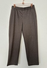 A New Day Women  s Size M High -Rise Tapered Ankle Pants Brown stripped