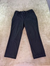 LEE Women's High Rise All Day Straight Leg Pant 16 Medium Black Stretch D642