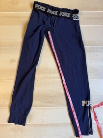 Victoria's Secret pink blue  pull on  jogger  pants size S  women's 28" ins