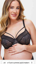 ann summers Joyful Nursing Black Bra 36D  Thong 14