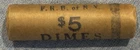 OBW 1958-D Roosevelt Dime Roll $5 FV 90% Silver Federal Reserve Bank Of New York