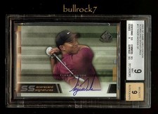 2003 SP Game Used Golf Scorecard Signatures TIGER WOODS #11 On Card AUTO BGS 9