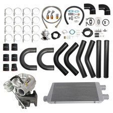 5pc T3 Turbo Charger Kit Oil Feed Return Line Intercooler Pipes Bov For 3.0-5.0l 5pc T3 Turbo Charger Kit Oil Feed Return Line Intercooler Pipes Bov For 3.0-5.0l