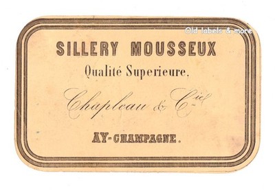 x4440 AY - CHAMPAGNE Chapleau & Cie. SILLERY MOUSSEUX Etikett label étiquette