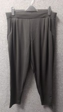 Ladies Tapered Leg Trousers Black UK L LN150 KK 18