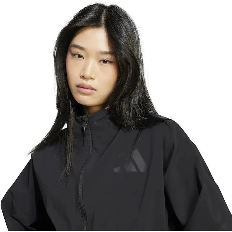 全新带标签女式阿迪达斯 Z.N.E. 全拉链编织运动上衣 - 小号 - 黑色 — 第 3/4 张图片