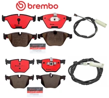 Front Brake Pad & Rear Brake Pad OE Brembo Ceramic +Sensor for BMW 335i xDrive