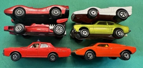Lot Of 6 Vintage Matchbox Cars - 3 Rolamatics And 3 Superfasts