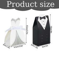 Wedding Tuxedo Gift Boxes w/Ribbon US SHIPPED