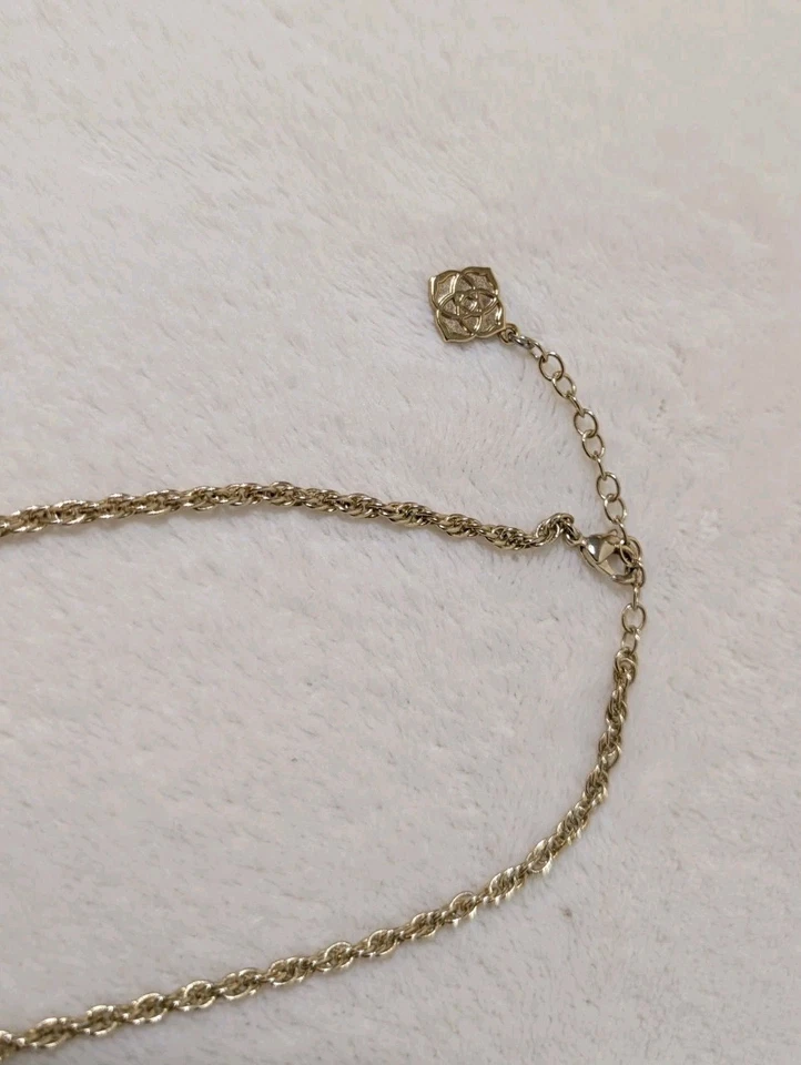 Kendra Scott Turquesa Magnesita Oro Largo Colgante Collar Ajustable Foto 4 de 4