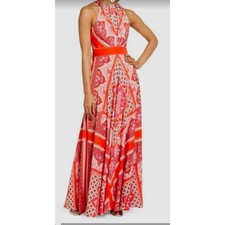 Eliza J Halter Neck Inset Waist Maxi Dress