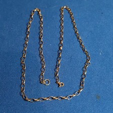 9ct 9k  375 Yellow Gold curb link chain necklace, 56cm 22" 3.7mm  6.14g
