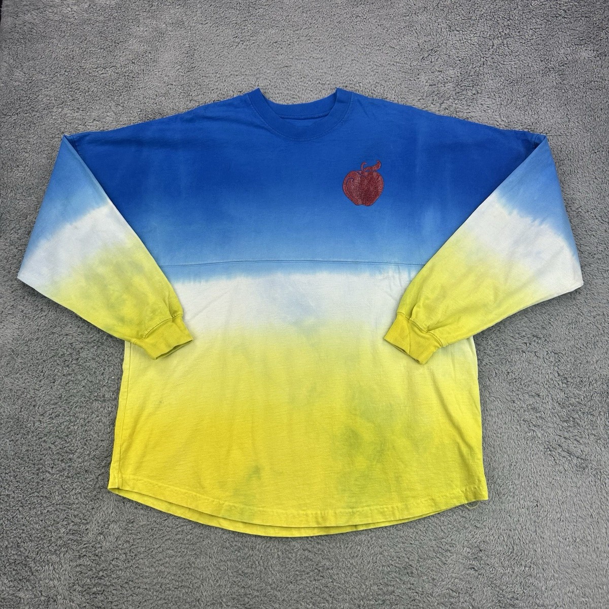 Disney Parks Spirit Jersey Snow White Shirt Women Tie Dye Puff Glitter Apple