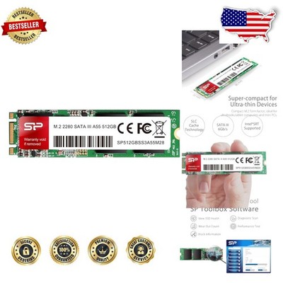 Silicon Power 512GB M.2 SSD SATA III Internal - Fast 560MB/s Transfer, 3D NAND