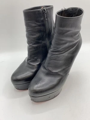 Bottes courtes Christian Louboutin EU:35,5 US:5,5 cuir noir - Photo 1/4